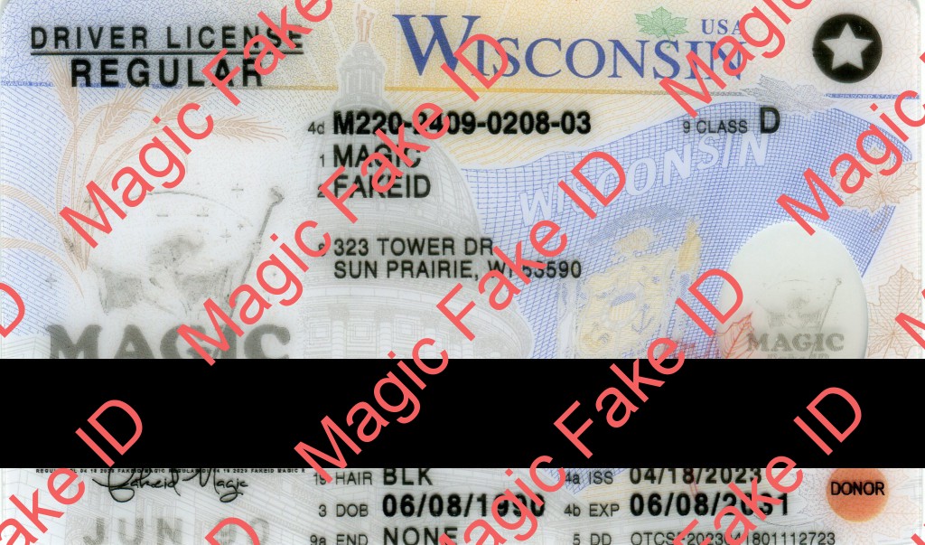 Wisconsin Driver License Polycarbonate 2022 - Magic Fake IDs | Wisconsin fake id